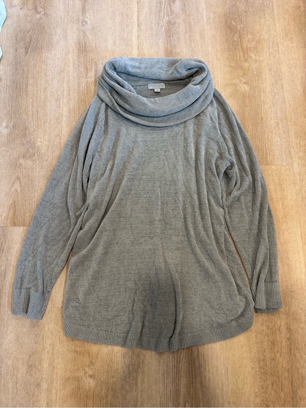 Barefoot Dreams Heather Gray Cowl Neck Sweater